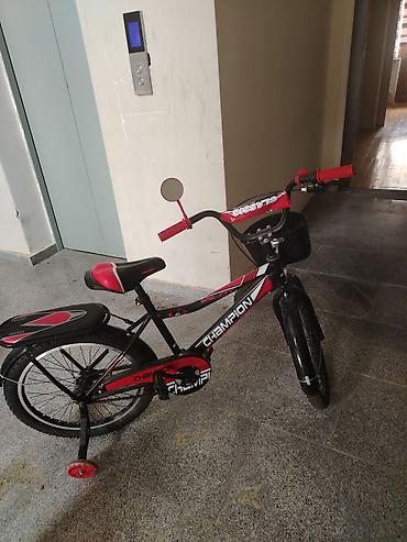 tap.az oyuncaqlar: Uşaq velosipedi – CHAMPION modeli - Rəng: qara-qırmızı ağ detallar — 3