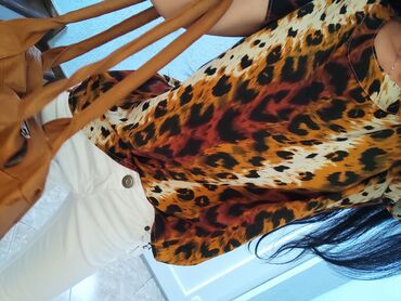 Bluze: Amn, S (EU 36), Leopard, krokodil, zebra, bоја - Braon — 8