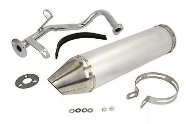 skuter 49: Univerzalni aluminijumski auspušni lonac za skuter/moped – komplet za — 1