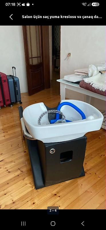 ikinci mebel: Salon üçün saç yuma kreslosu və keramika çanaq dəsti Model: CHAOFA — 1