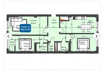 Продажа домов: 3 комнаты, 100 м², Элитка, 5 этаж, ПСО (под самоотделку)