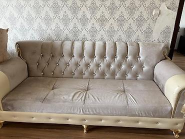Divanlar: Divan, İşlənmiş, Açılmayan, Bazasız, Vеlur parça — 2