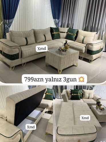 Masa və oturacaq dəstləri: Künc divan, Yeni, Açılan, Bazalı, Parça, Şəhərdaxili pulsuz çatdırılma