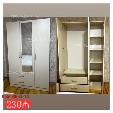 Divan və kreslo dəstləri: Yeni, 3 qapılı Düz dolab, Qarderob, paltar dolabı