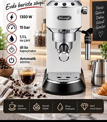 averlok masini: Qəhvə maşını Delonghi, Yarımavtomat, Kapuçinator ilə, Yeni — 3