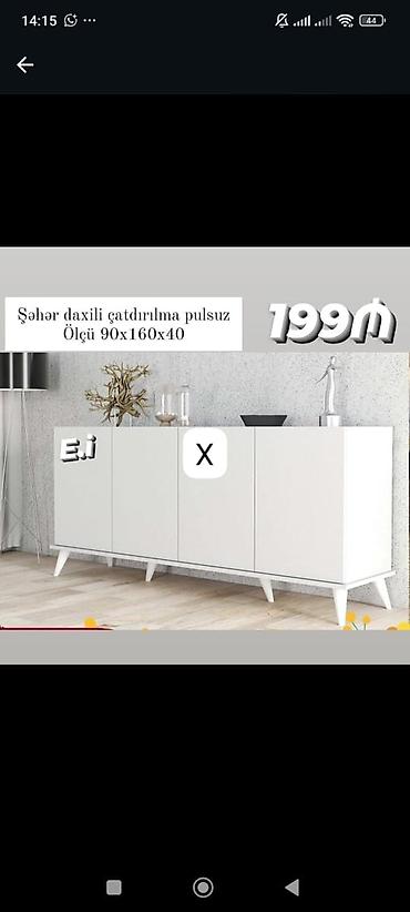 Komodlar: Mebel - ağ rəngli minimalist konsol/komod - Dizayn: Skandinaviya — 1