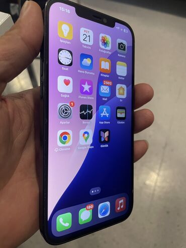 iphone x11: IPhone 12 Pro Max, 128 GB, Midnight, Barmaq izi, Face ID