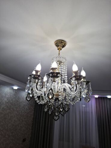 işıqlandırma: Çılçıraq, 8 lampa, Xrustal