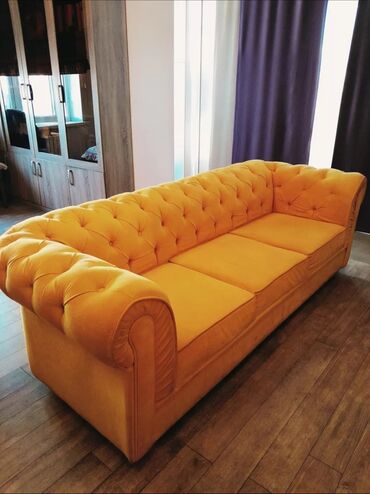 мебель диван раскладной: Цвет - Желтый, Б/у
