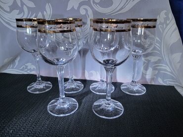 Čaše: Case kristal za vino Bohemija,rucni rad 60te.god. Case kristal,rucna na lalafo.rs — 6 Čaše: Case kristal za vino Bohemija,rucni rad 60te.god. Case kristal,rucna — 6
