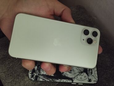 айфон 11 цена кыргызстан: IPhone 11 Pro, Б/у, 64 ГБ, Белый, Защитное стекло, Чехол, 73 %