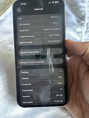 Apple iPhone: IPhone 15 Pro Max, 256 GB, Gümüşü, Face ID — 3
