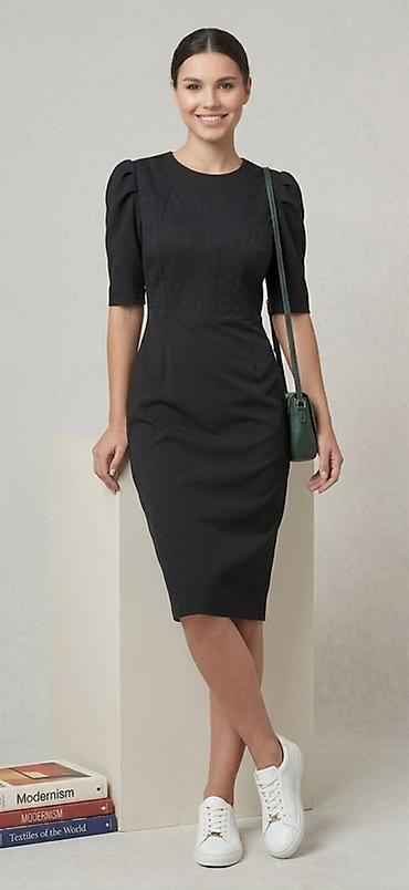 Повседневное платье, Made in KG, Осень-весна, Трикотаж, Футляр, XL, 2XL, S
