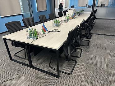 qoz sekili: Ofis mebel dəsti Menecer masa dəsti ( əsas masa1400*700*750 və yan — 7