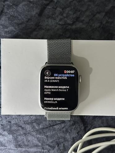 open box: Apple Watch 7 серия,41мм АКБ 88%,память 32гб В комплекте коробка — 2