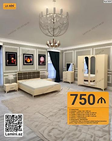 Yataq Dəsti – Kod: 2059 Tərkibi: - Çarpayı: 1 ədəd, 160 x 200 sm - lalafo.az -da Yataq Dəsti – Kod: 2059 Tərkibi: - Çarpayı: 1 ədəd, 160 x 200 sm -