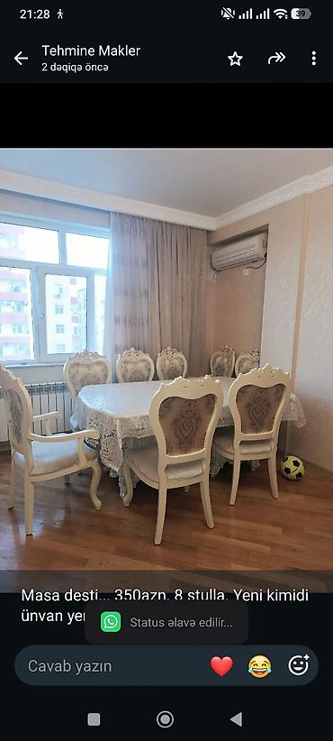 Masa desti. 350azn. 8 stulla. Yeni kimidi ünvan yeni Yasamal *Tehi lalafo.az -da Masa desti. 350azn. 8 stulla. Yeni kimidi ünvan yeni Yasamal *Tehi