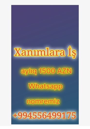 vakansiya elektrik v Azərbaycan | Elektrik ustaları: Xanımlar üçün iş. Aylıq 1500 AZN