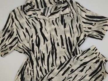 bluzki z krótkim rękawem plus size: Elegancki komplet, rozmiar XL