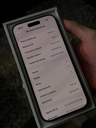Apple iPhone: IPhone Air, Новый, Черный, 100 % — 3
