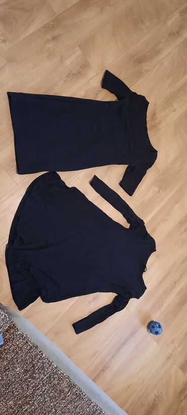 bershka teksas haljina: S (EU 36), M (EU 38), color - Black, Other style, Long sleeves