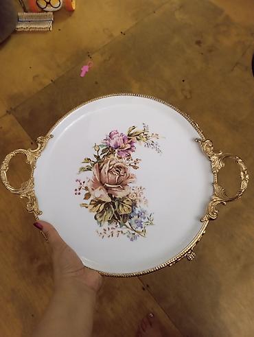 Кухонные принадлежности: Porcelain süfrə ləyən/tray - Material: ağ porselen lövhə - Üzərində — 8