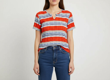 pull and bear bluzka w paski: Ze-Ze, Bluzka damska, rozmiar L