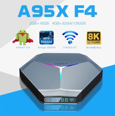 android tv boxlar: A95x x4 8k 2022 ci il son model🏆 4 ram 32 gb - android 11 - 165azn