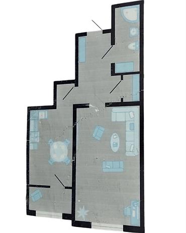 52: 1 комната, 52 м², Элитка, 5 этаж, ПСО (под самоотделку) — 2