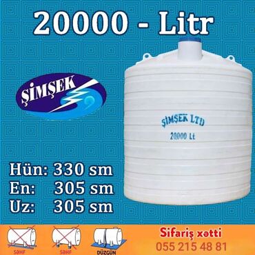 su çəni 5 tonluq: Bak, Metal, 20000 l, Yeni, Ünvandan götürmə, Pulsuz çatdırılma, Ödənişli çatdırılma