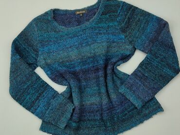 Swetry: Sweter M (EU 38), stan - Idealny, wzór - Linia, kolor - Niebieski