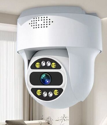 система видеонаблюдения hikvision: Белая поворотная камера видеонаблюдения с инфракрасными светодиодами