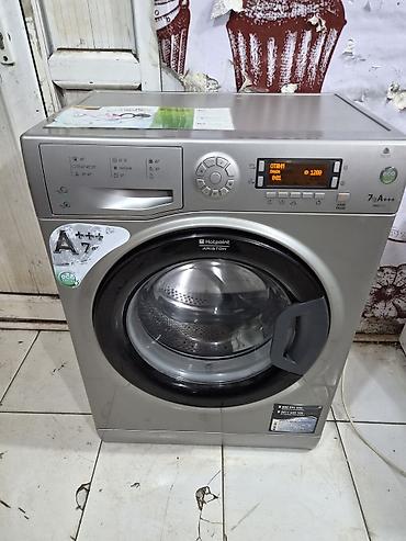 dikiş maşını: Paltaryuyan maşın Hotpoint Ariston, 7 kq, İşlənmiş, Avtomat, Qurutma var, Pulsuz çatdırılma, Ödənişli çatdırılma — 1