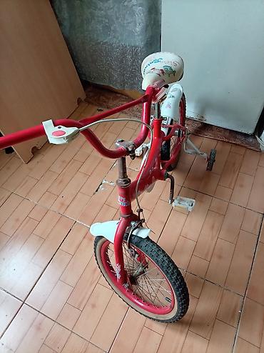usag velosiped: Uşaqlar üçün iki köməkçi təkərli velosiped olcusu 16liq. tek problemi — 4
