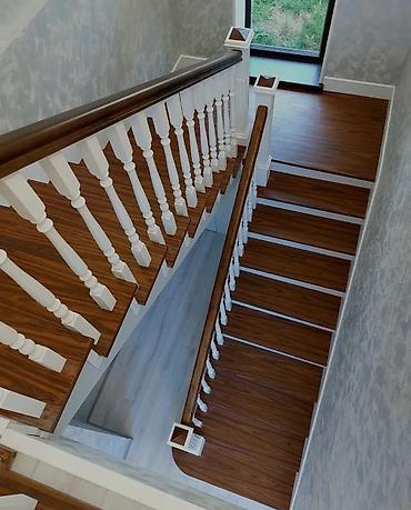 Обшивка лестниц: Лестница на заказ,,, Каражыгач, Жангак, Сосна, Фанера шпон. Баалар — 10