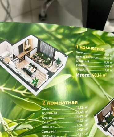 Продажа квартир: 1 комната, 47 м², Элитка, 2 этаж, ПСО (под самоотделку)