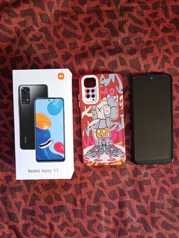фотоаппараты в бишкеке: Redmi, Redmi Note 11, Б/у, 128 ГБ, цвет - Черный, 2 SIM