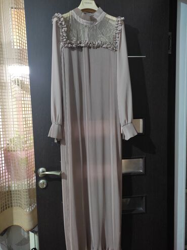 джинсовое платье с длинным рукавом: Вечернее платье, Длинная модель, С рукавами, L (EU 40)