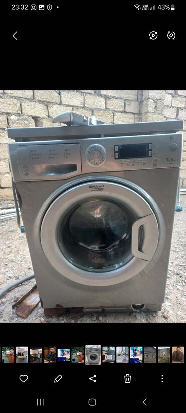 ariston 100 litr: Paltaryuyan maşın Hotpoint Ariston, 7 kq, Təmirə ehtiyacı var, Avtomat, Qurutma var, Kredit yoxdur, Ödənişli çatdırılma