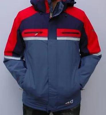 Zimske jakne: Muška zimska jakna sa kapuljačom - Boje: teget, crvena i siva/plava — 16