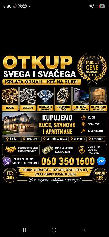 Ostali proizvodi za kuću: Otkup – sve i svašta, isplata odmah (keš na ruke) Šta otkupljujemo: - — 1