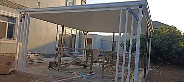 ev tipi çadır: Həyətyanı sahələr üçün altıbucaqlı və düzbucaqlı formalı — 3