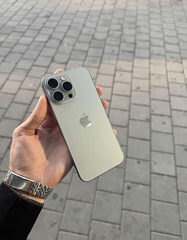 iphone 17 pro max ikinci el: IPhone 15 Pro Max, 256 GB, Natural Titanium, Face ID, Simsiz şarj, Sənədlərlə — 1