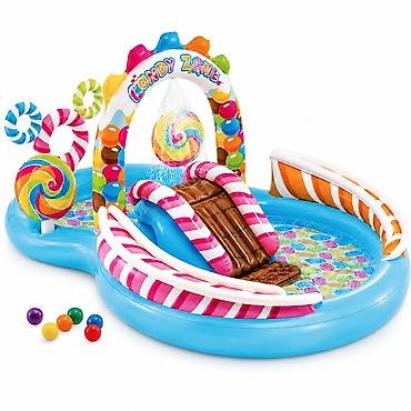 parkside testera: Vodeni park Candy Zone za decu 2+ Intex sa toboganom i prskalicama – — 1