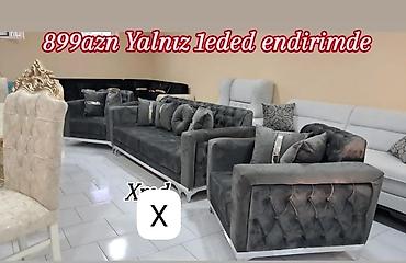 Divan və kreslo dəstləri: - Qonaq otağı üçün dəst: 1 ədəd geniş divan + 2 ədəd kreslo - — 1