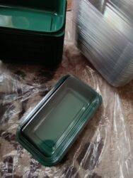 продажа ящиков: Тамак-аш контейнери, түсү - Жашыл, Акылуу жеткирүү, Өзү алып кетүү