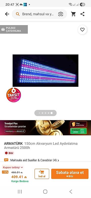 Lampalar: ARMATÜRK 150 sm Akvarium LED Aydınlatma Armatürü - Ölçü: 150 sm - — 2
