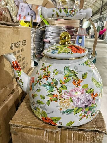 Çaydanlar: Yeni, rəng - Ağ, Çaydan, 3-dən çox l — 1