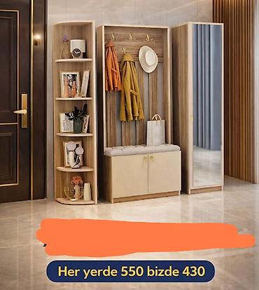 perla dəhliz mebeli: Dəhliz üçün çoxfunksiyalı giriş mebel dəsti - Künc açıq rəf bloku: 5 — 1