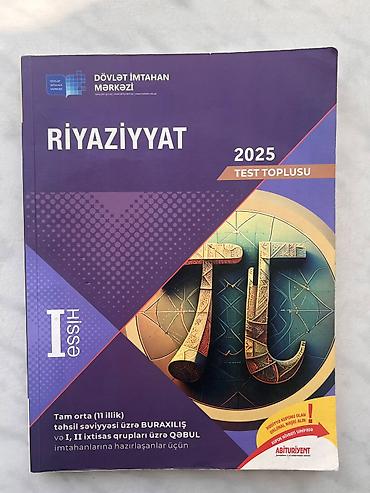 Testlər: Məhsul: DİM “Test Toplusu 2025” kitabları dəsti Tərkib: - Riyaziyyat — 3